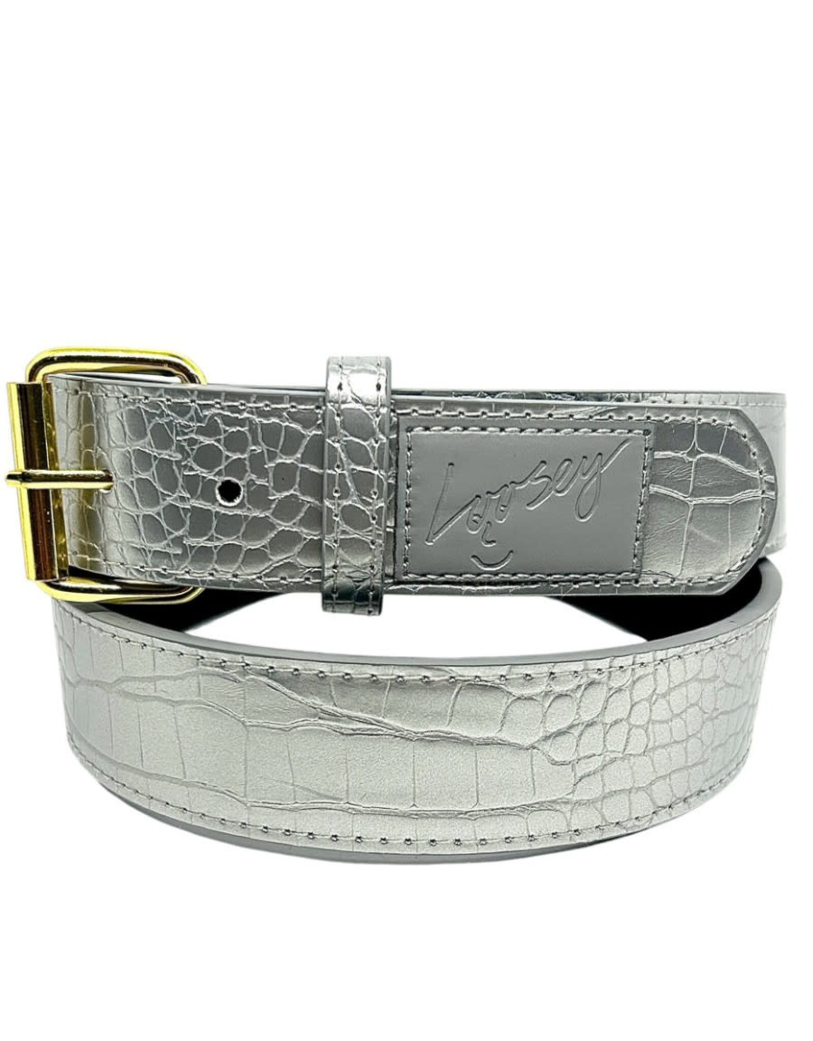 Loosey Loosey Belt Silver Croc