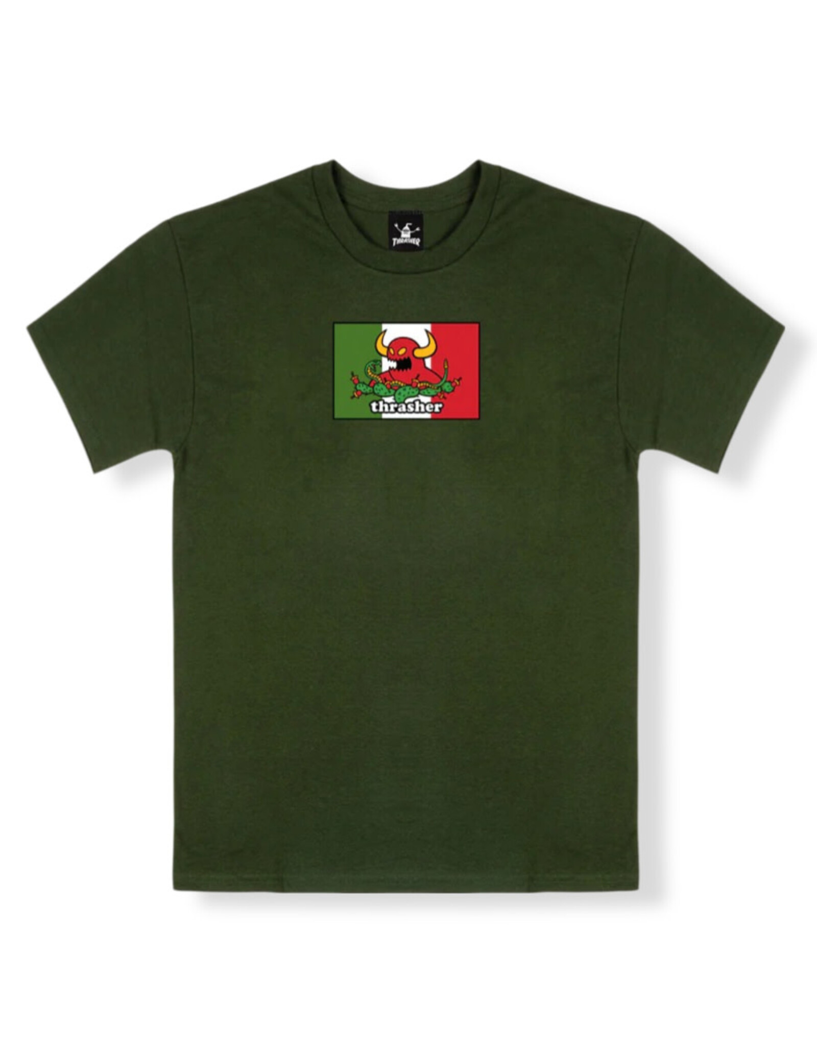 Thrasher Thrasher Tee X Toy Machine Mens Hecho S/S (Forest Green)