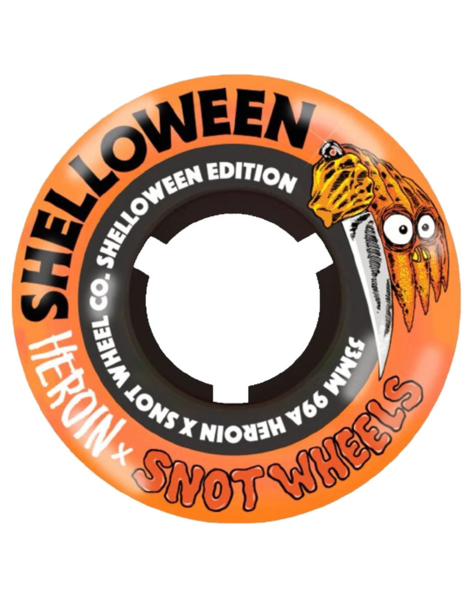 Snot Snot Wheels X Heroin Team Shelloween Black Core/Orange Outer (53mm/99a)
