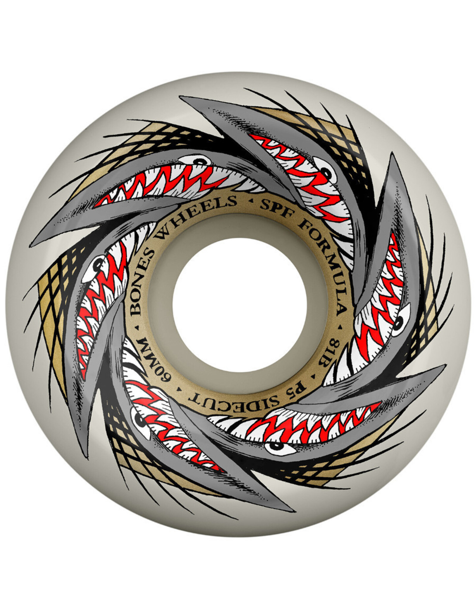 Bones Bones Wheels SPF Pool Sharknado P5 Sidecut White (60mm/81b)