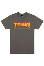 Thrasher Thrasher Tee Mens Flame Logo S/S (Charcoal)