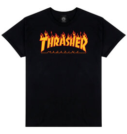 Thrasher Thrasher Tee Mens Flame Logo S/S (Black)