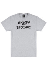 Thrasher Thrasher Tee Mens Sk8 And Destroy S/S (Grey)