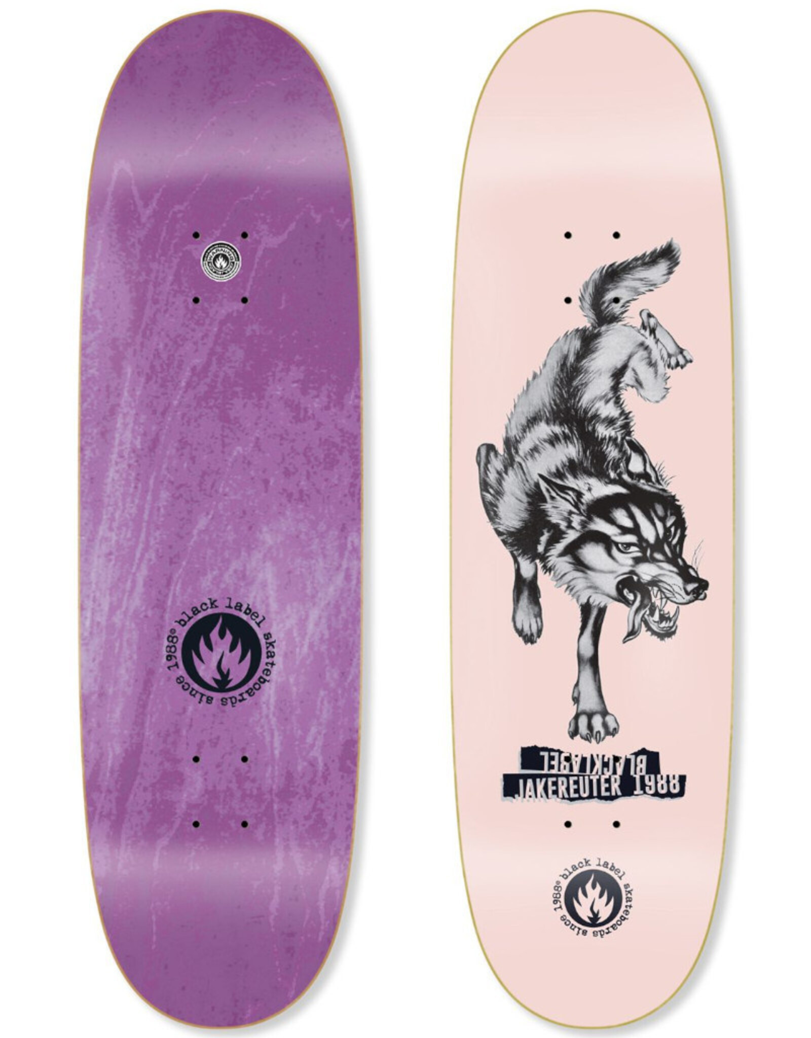 【絶品】 Lonewolf Reuter Jake Deck Label Black Custom (9.0 Shape Egg デッキ