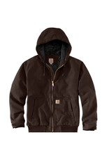 Carhartt Carhartt Jacket Insulated Active Loose Fit Washed Duck Hood (Dark Brown)