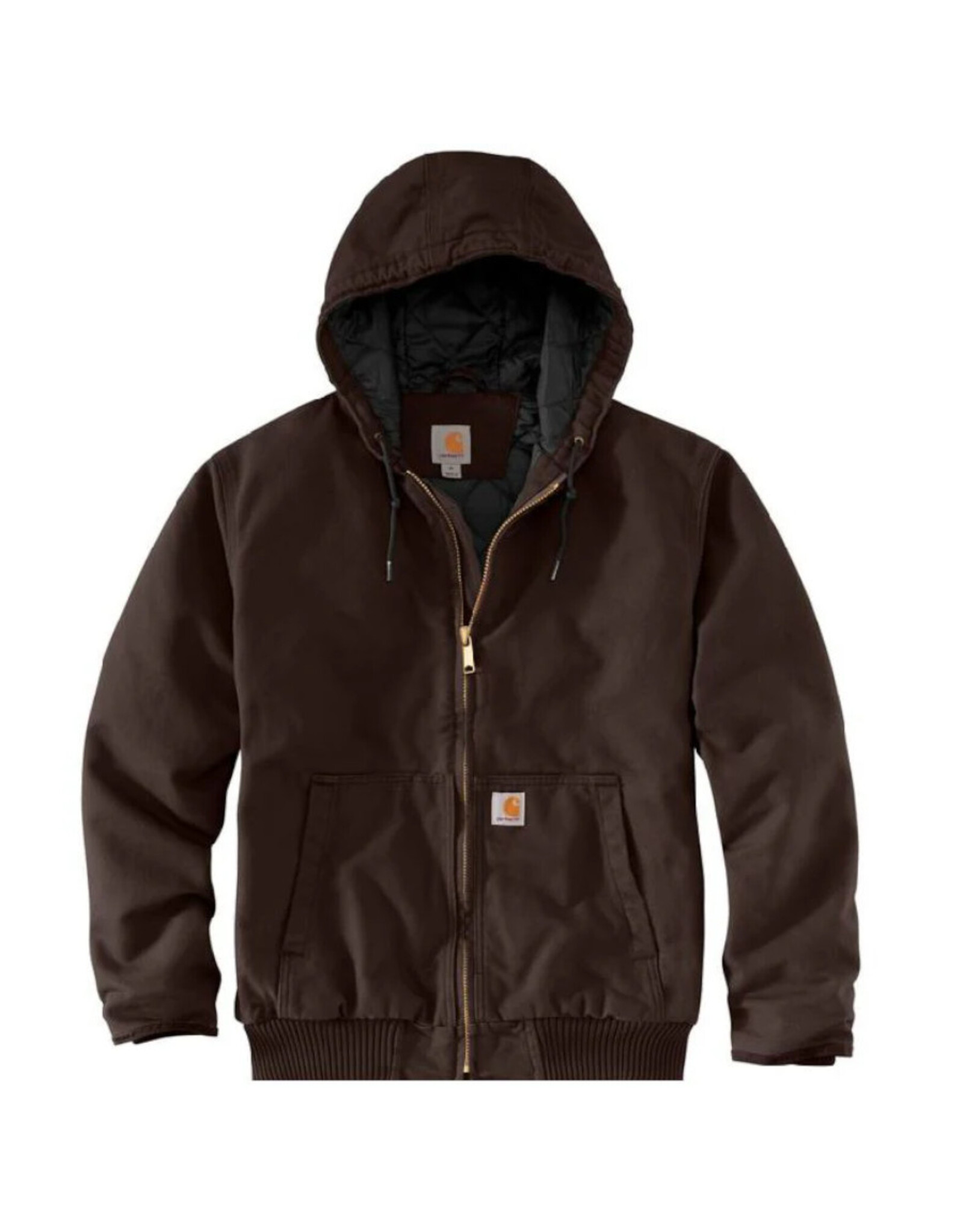 Carhartt Carhartt Jacket Insulated Active Loose Fit Washed Duck Hood (Dark Brown)
