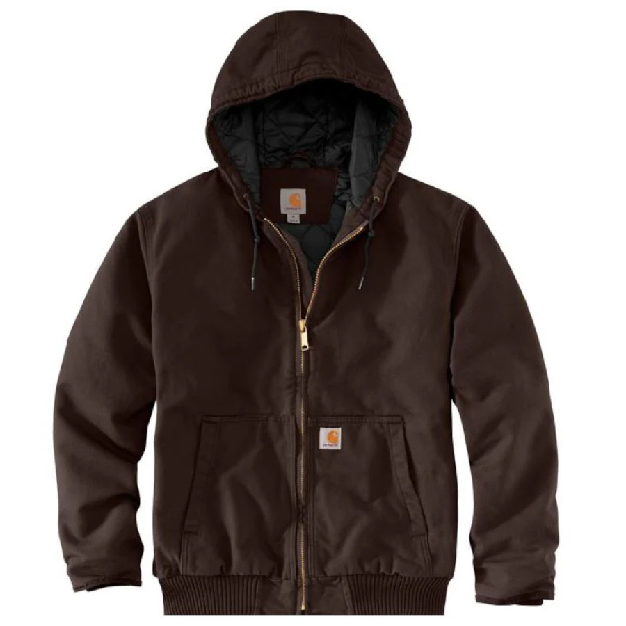 ジャケット・アウター Carhartt Duck Active Jacket Brown XL. Carhartt Jacket Insulated Active Loose Fit Washed Duck Hood (Dark