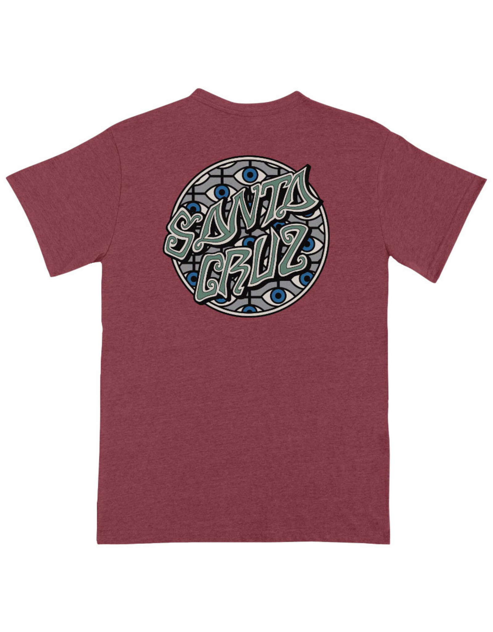 Santa Cruz Santa Cruz Tee Salba Eyes Dot Heavyweight S/S (Heather Cardinal)