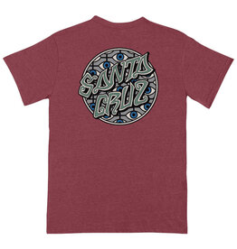 Santa Cruz Santa Cruz Tee Salba Eyes Dot Heavyweight S/S (Heather Cardinal)