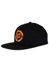 Santa Cruz Santa Cruz Hat Flame Ringed Dot Unstructured Snapback (Black)