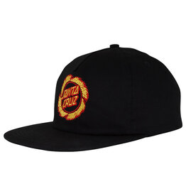 Santa Cruz Santa Cruz Hat Flame Ringed Dot Unstructured Snapback (Black)