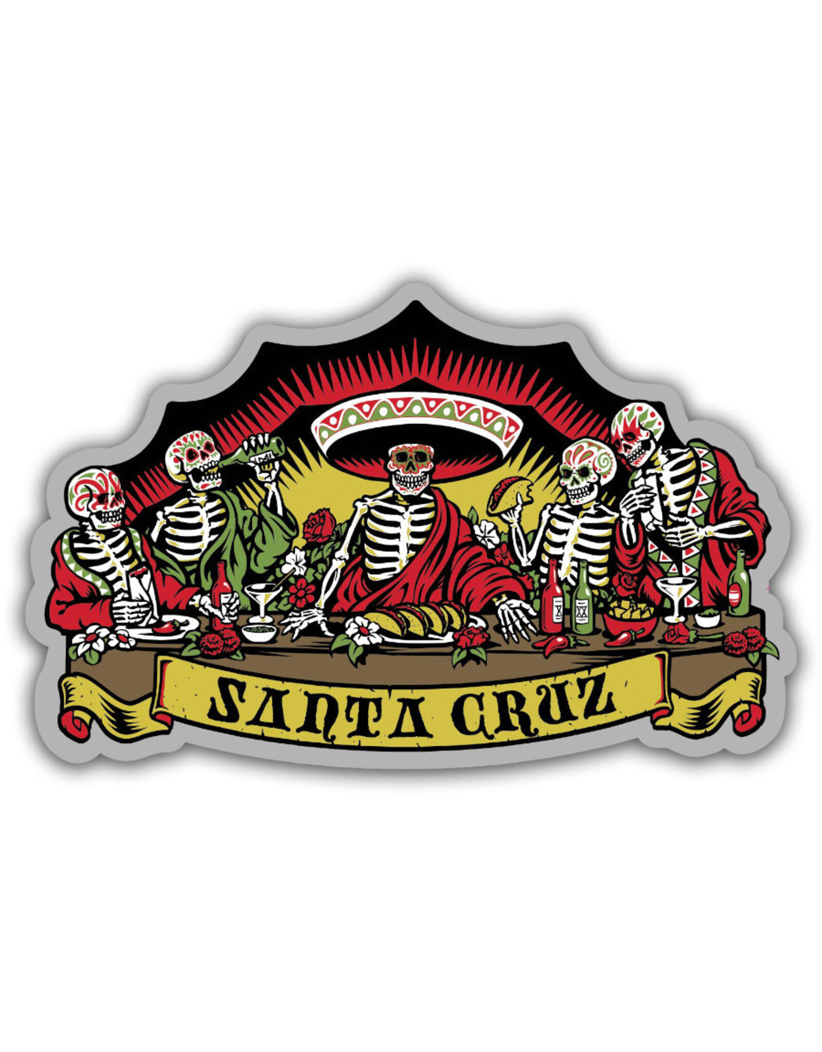 Santa Cruz Santa Cruz Sticker Guzman Dead Diners (4.25 Inches)