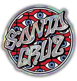 Santa Cruz Santa Cruz Sticker Salba Eyes Dot Holographic Red/Blue (3.5 Inches)