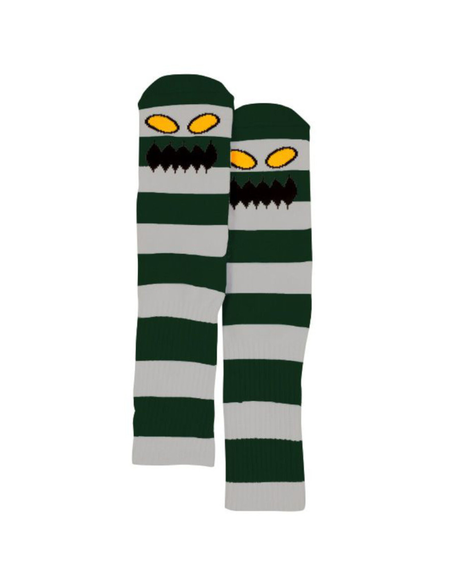 Toy Machine Toy Machine Socks Monster Big Stripe Crew (Forest/Grey)