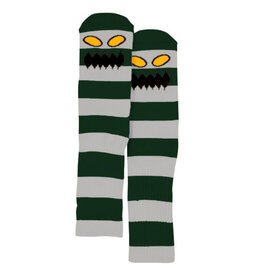 Toy Machine Toy Machine Socks Monster Big Stripe Crew (Forest/Grey)