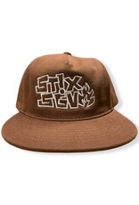 Stix SGV Stix SGV Hat Lucero Flame 5 Panel Snapback (Brown/White)