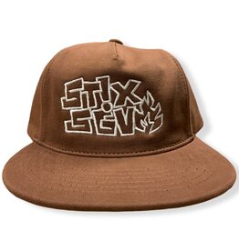 Stix SGV Stix SGV Hat Lucero Flame 5 Panel Snapback (Brown/White)