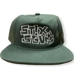 Stix SGV Stix SGV Hat Lucero Flame 5 Panel Snapback (Spruce/White)