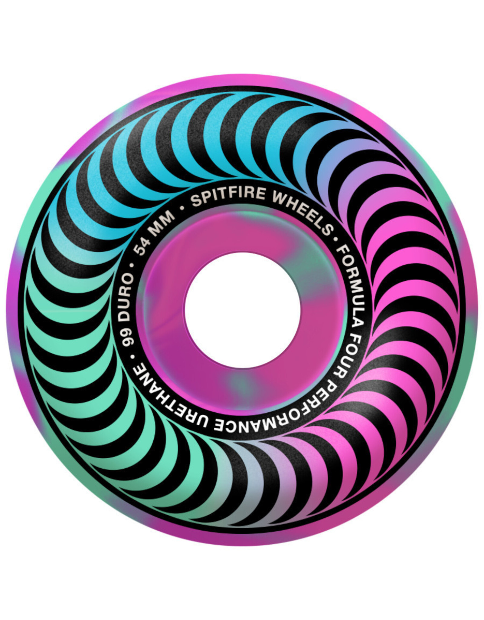 Spitfire Spitfire Wheels Formula Four Classic Pink Teal Swirl (54mm/99d)