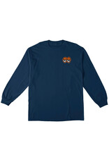 Krooked Krooked Tee Strait Eyes L/S (Navy/Orange)