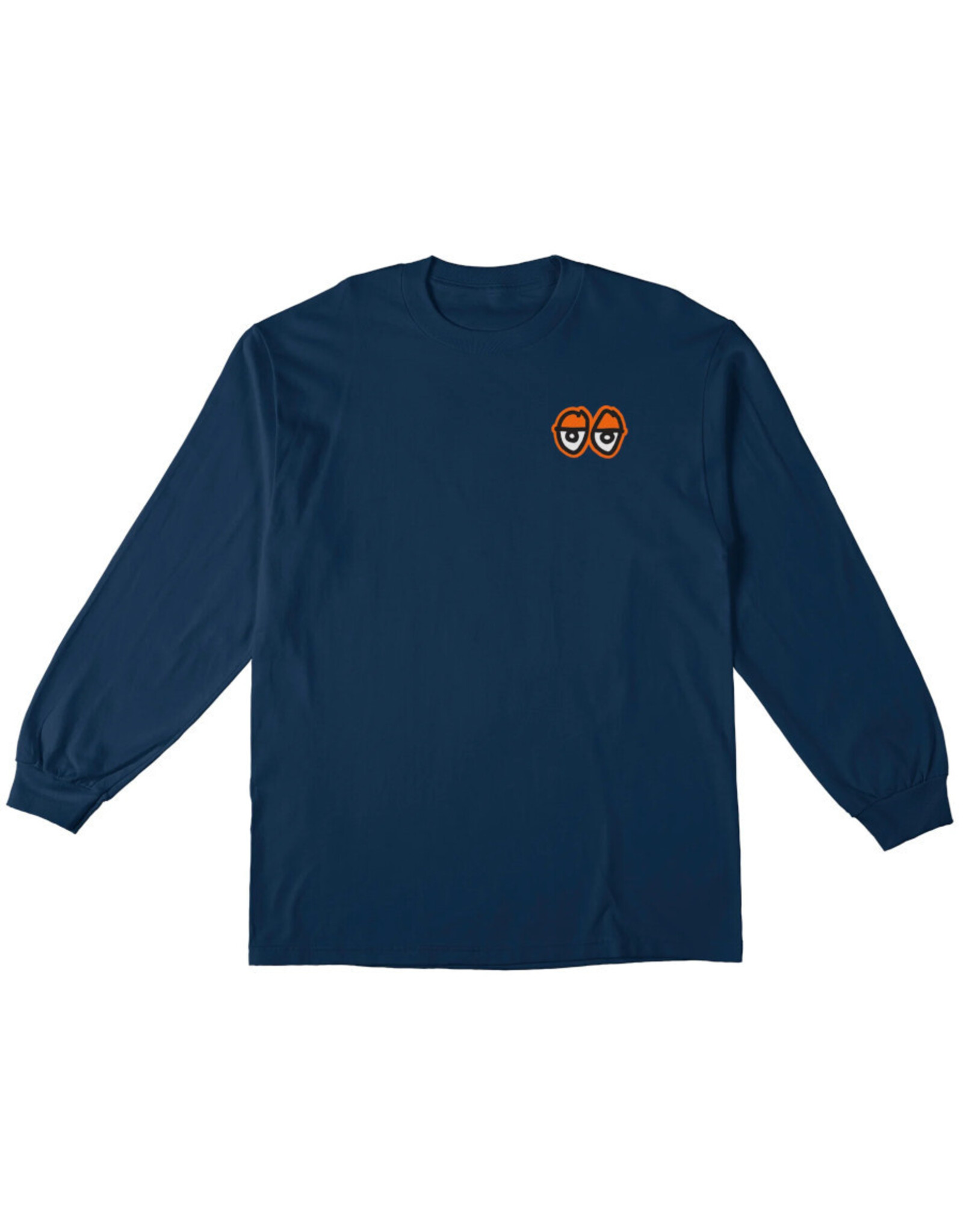 Krooked Krooked Tee Strait Eyes L/S (Navy/Orange)