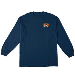 Krooked Krooked Tee Strait Eyes L/S (Navy/Orange)