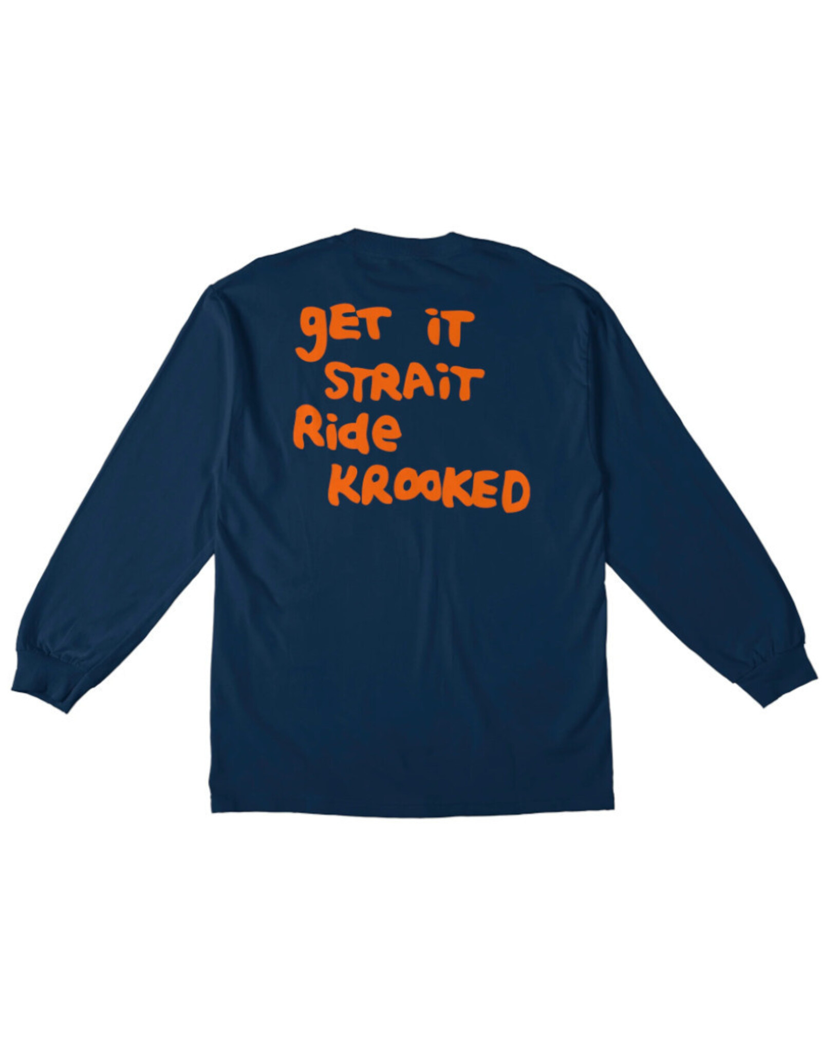 Krooked Krooked Tee Strait Eyes L/S (Navy/Orange)