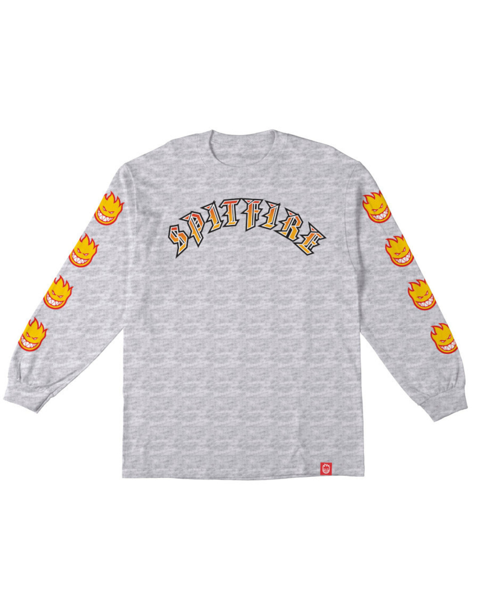 Spitfire Spitfire Tee Old E Bighead Fill L/S (Ash/Yellow/Red)
