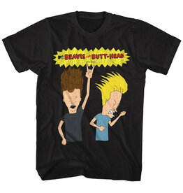 Star 500 Concert Series On Hollywood Tee Beavis And Butthead Rockin Out S/S (Black)