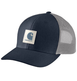Carhartt Carhartt Hat Rugged Flex Twill Logo Patch Mesh Snapback (Navy)