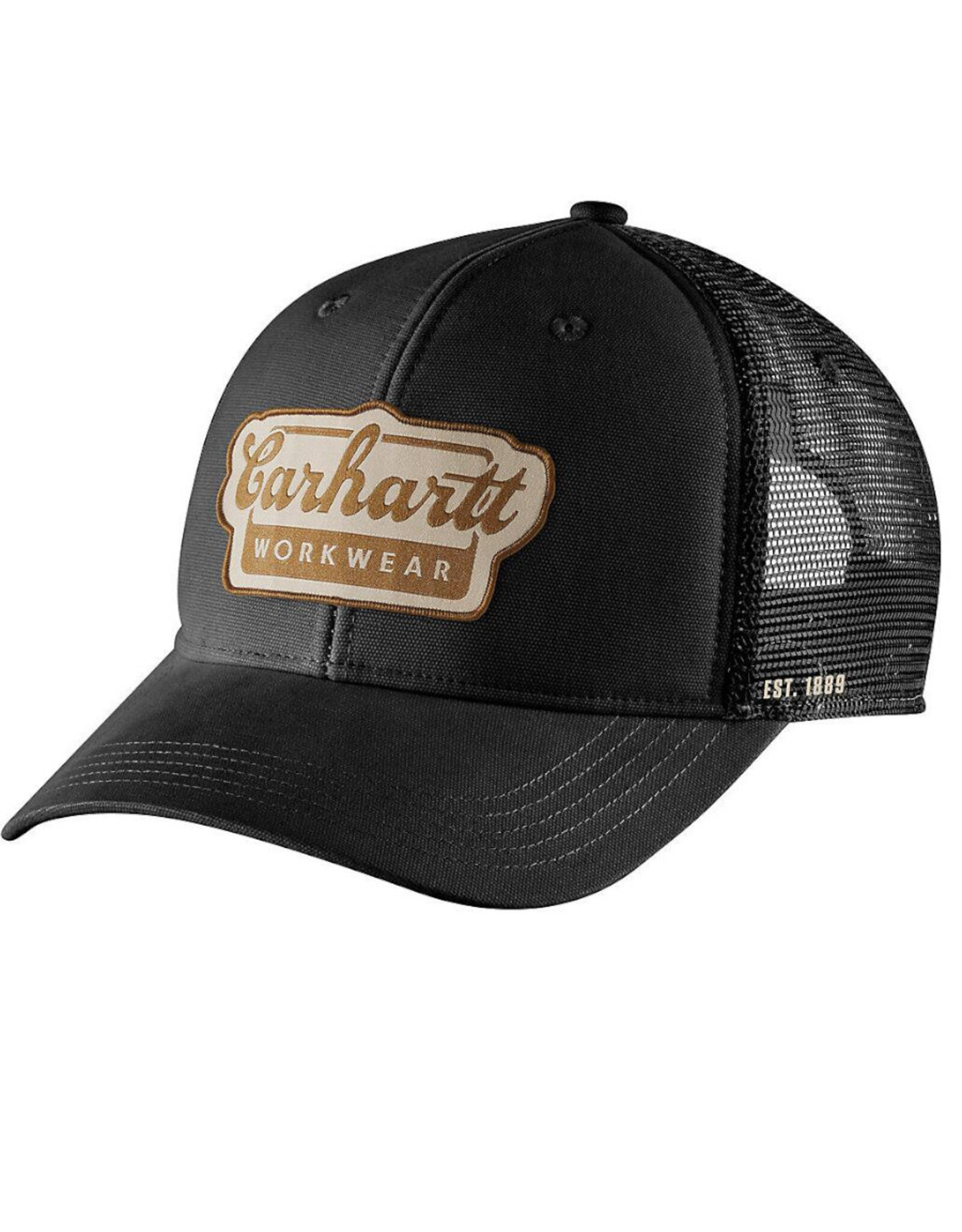 Carhartt Carhartt Hat Rugged Flex Twill Script Patch Mesh Snapback (Black)