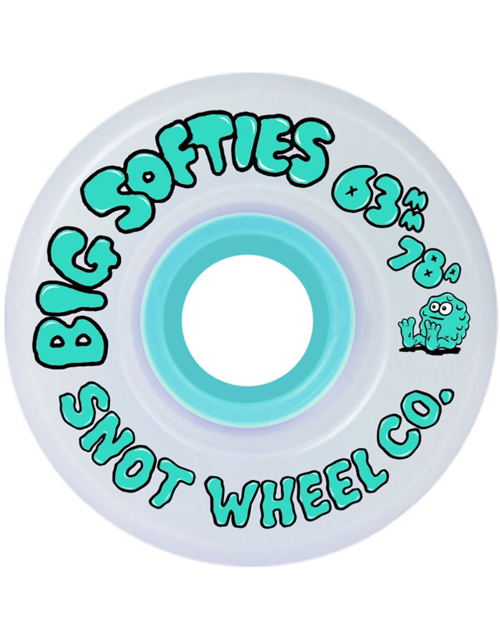 Snot Snot Wheels Team Big Softies Teal/White (63mm/78a)