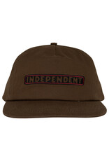 Independent Independent Hat Bar Logo Unstructured Snapback (Dark Chocolate)
