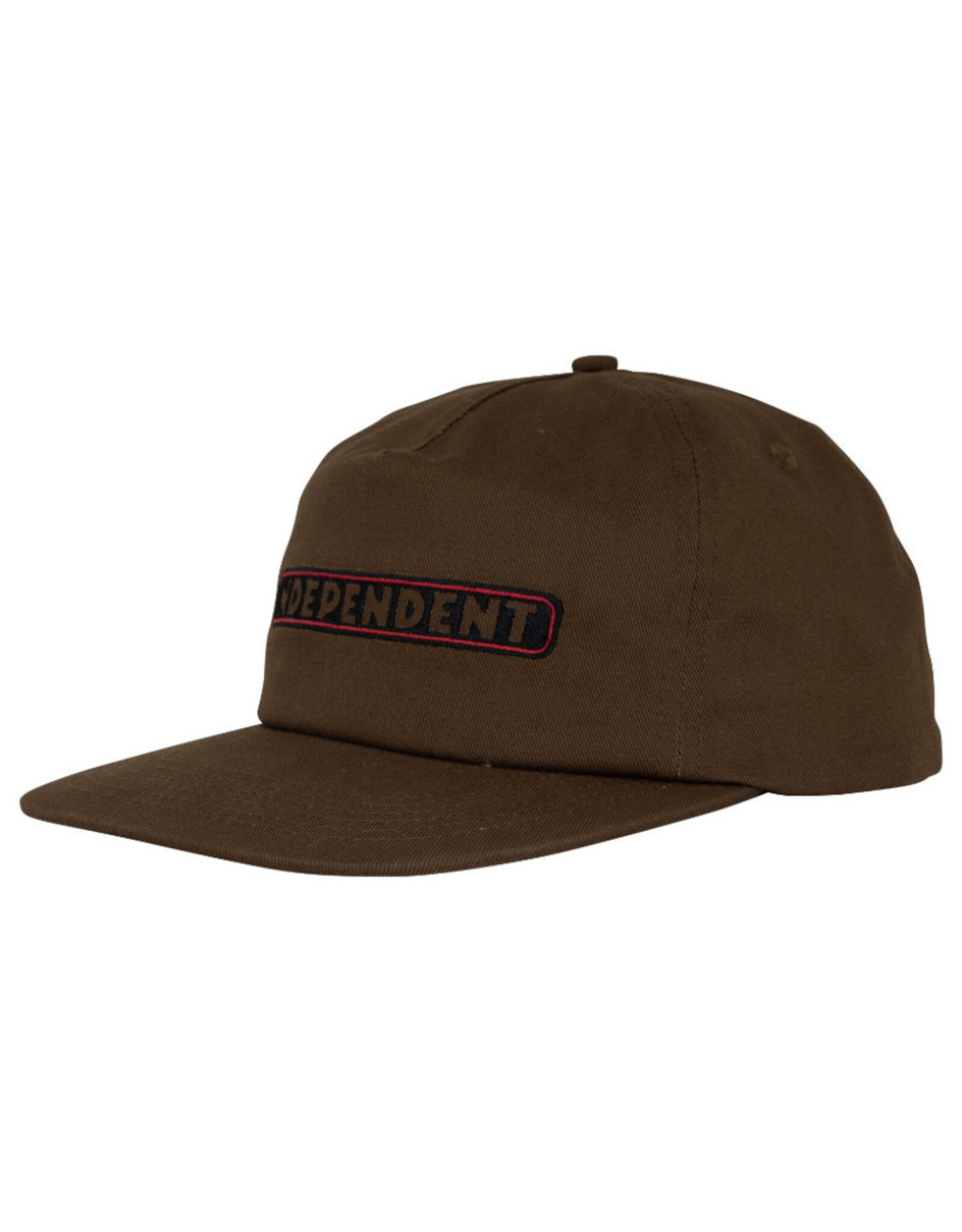 Independent Independent Hat Bar Logo Unstructured Snapback (Dark Chocolate)