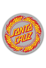 Santa Cruz Santa Cruz Sticker Flame Ringed Dot Red/Yellow (3.5 X 3.5 inches)