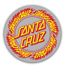 Santa Cruz Santa Cruz Sticker Flame Ringed Dot Red/Yellow (3.5 X 3.5 inches)