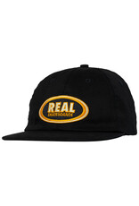 Real Real Hat Oval Embroidered Strapback (Black/Cream)