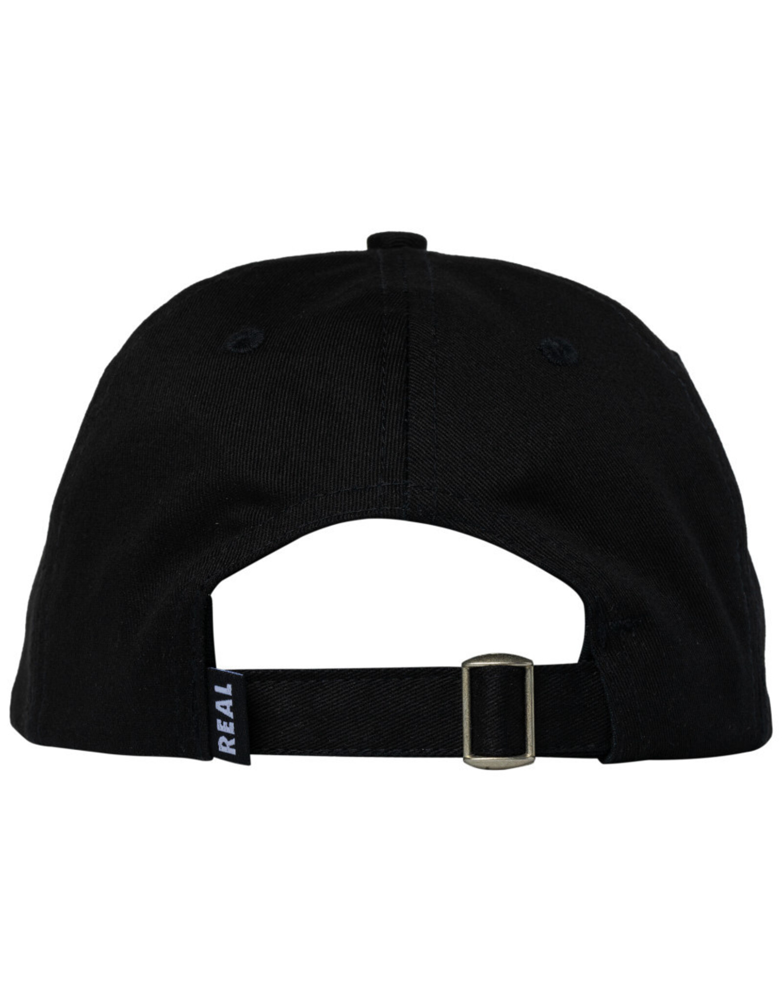 Real Real Hat Oval Embroidered Strapback (Black/Cream)