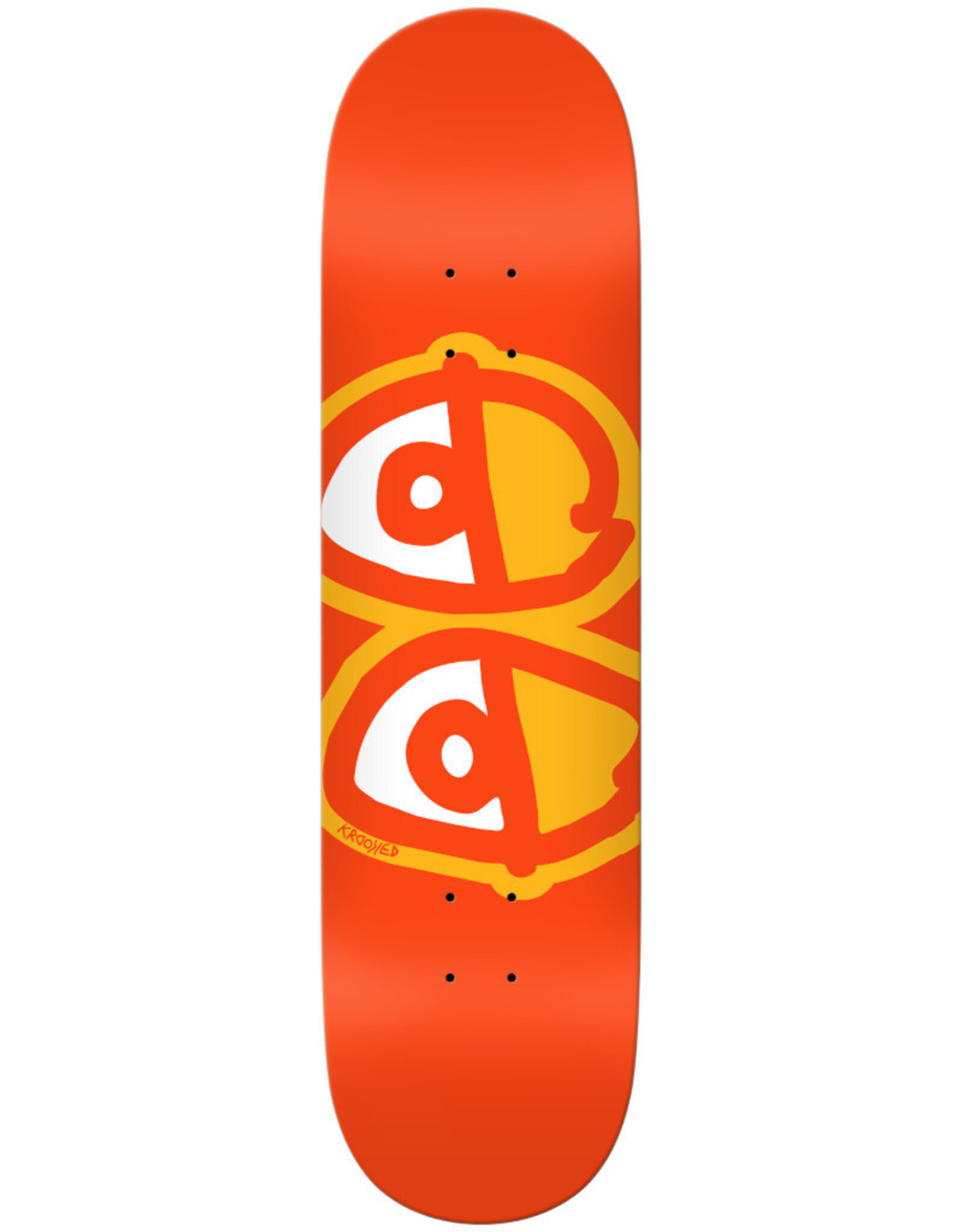 Krooked Krooked Deck Team Eyes Easy Riders Orange (8.25)
