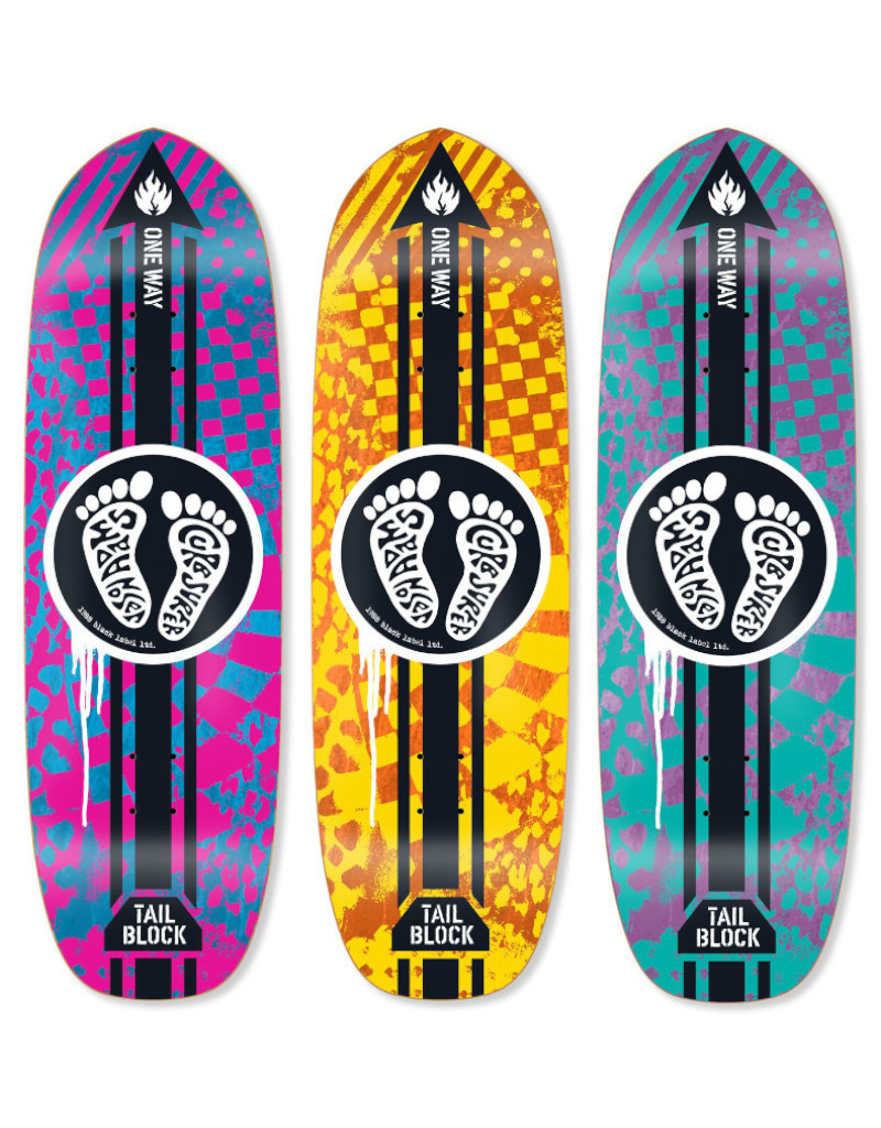 （Bender）BLACK LABEL FIRE IT UP Deck Black Label Hassan Fire It Up 8.5 Skateboard Deck - blue