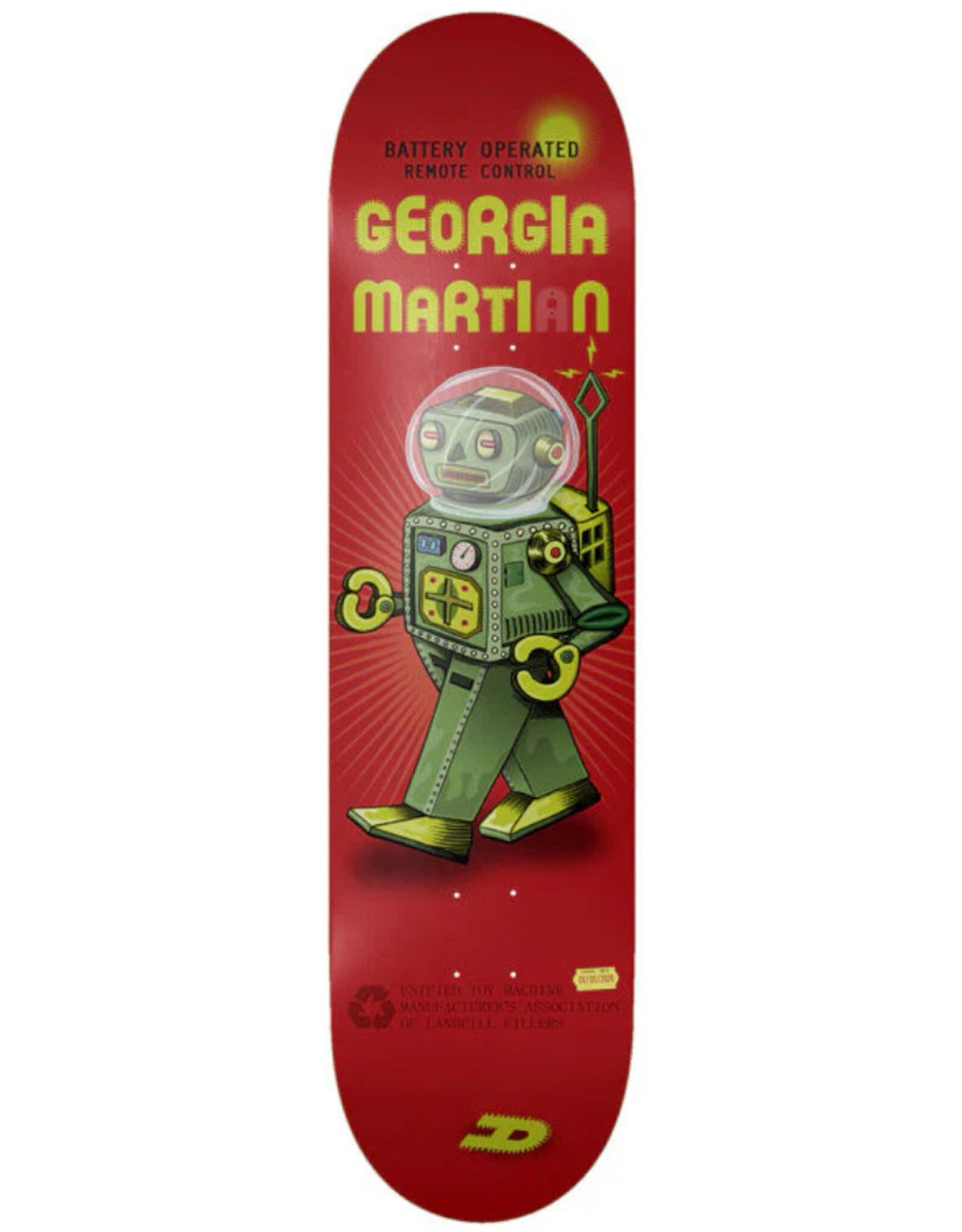 Toy Machine Toy Machine Deck Georgia Martin Robot (8.25)