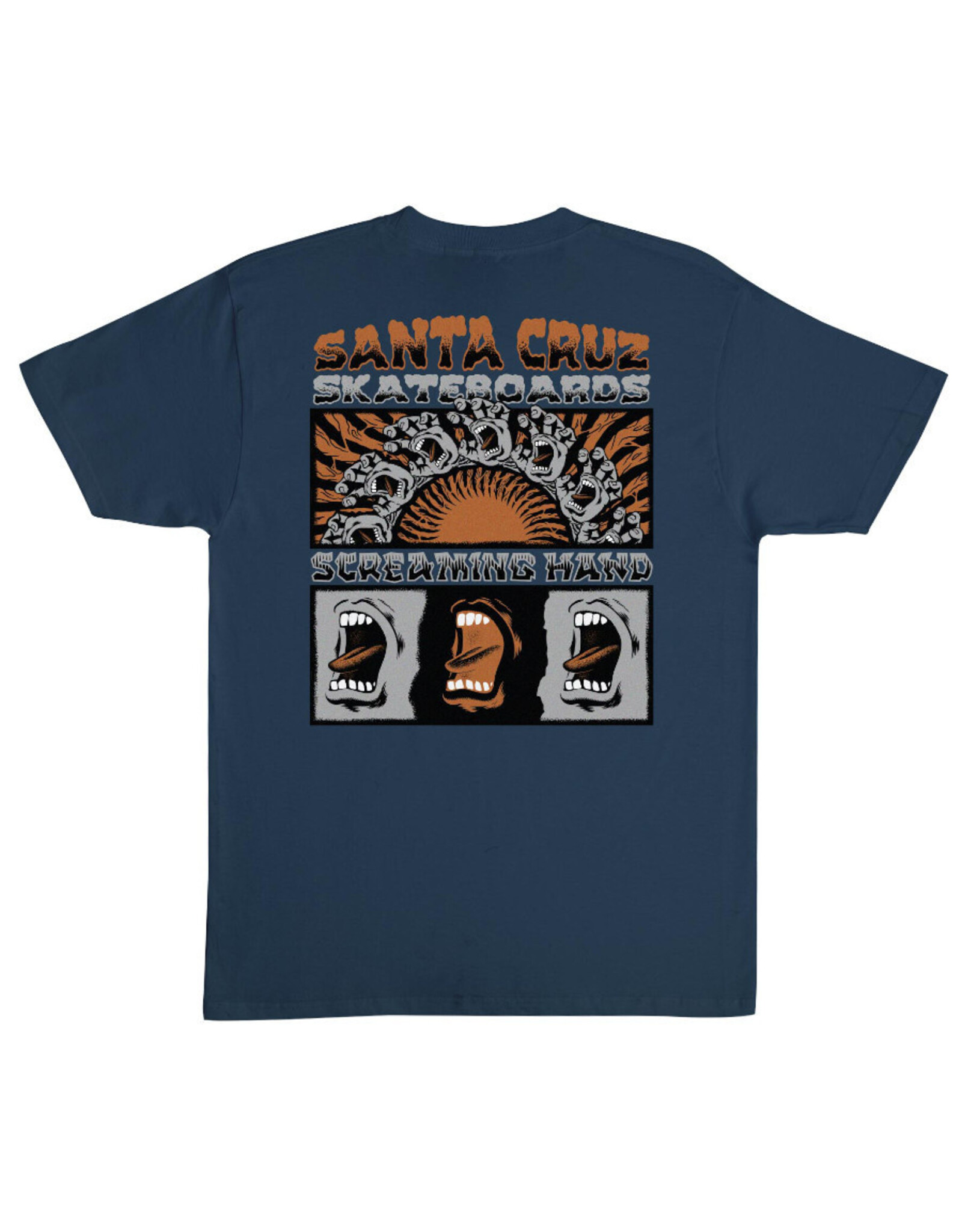 Santa Cruz Santa Cruz Tee Screaming Connect Heavyweight S/S (Blue Dusk)