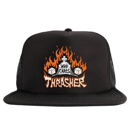 Thrasher Thrasher Hat Who Cares By Neckface Trucker Snapback (Black)