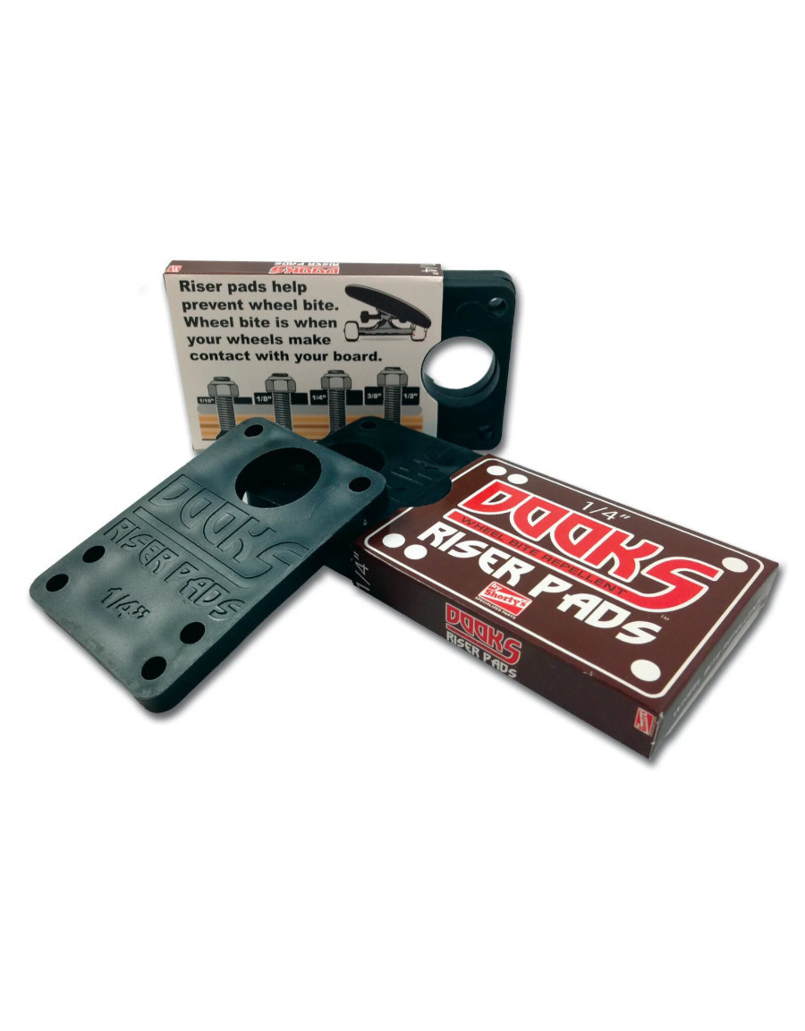 Shorty's Shortys Risers Dooks Black 1/8 inch (Sold In Pair)