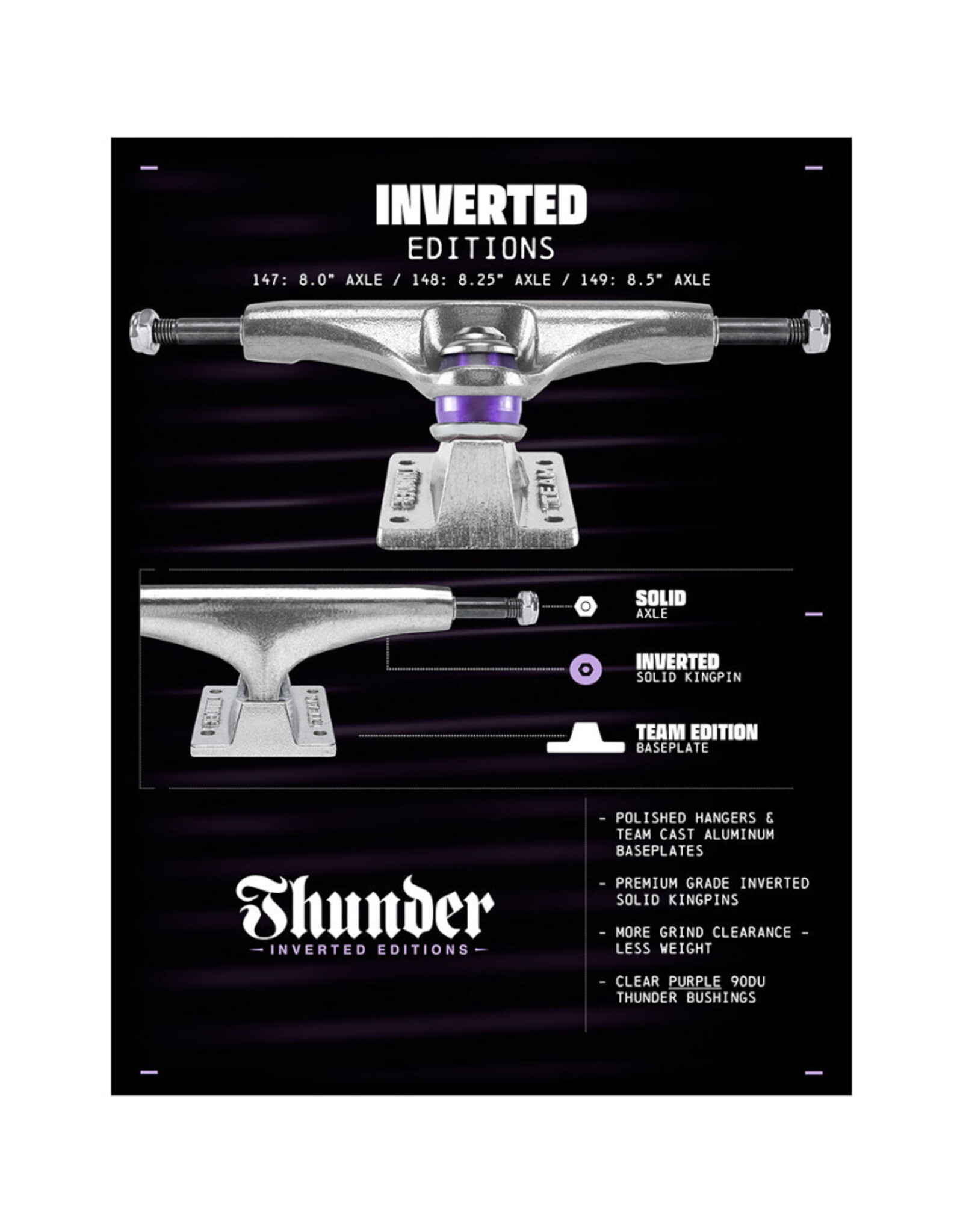 Thunder Thunder Trucks 148 Team Inverted Polished (Sold In Pair)