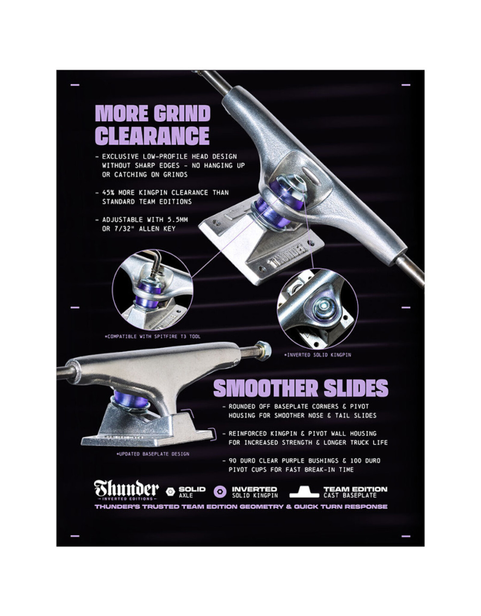 Thunder Thunder Trucks 148 Team Inverted Polished (Sold In Pair)