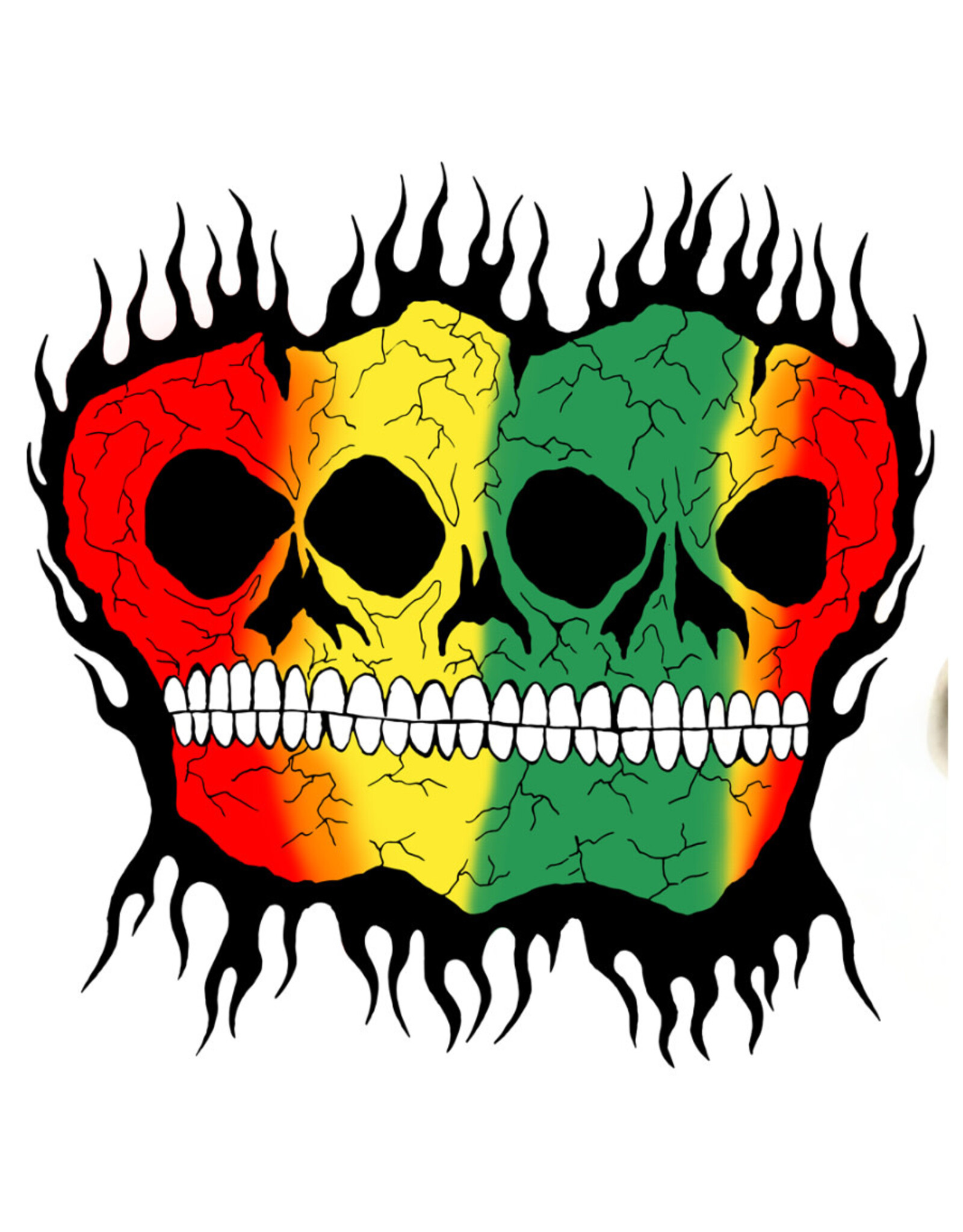 Baker Baker Sticker FA 25 Rasta Skulls