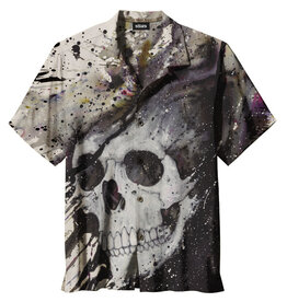 Deathwish Deathwish Shirt Read My Bones Button Up (Multi)