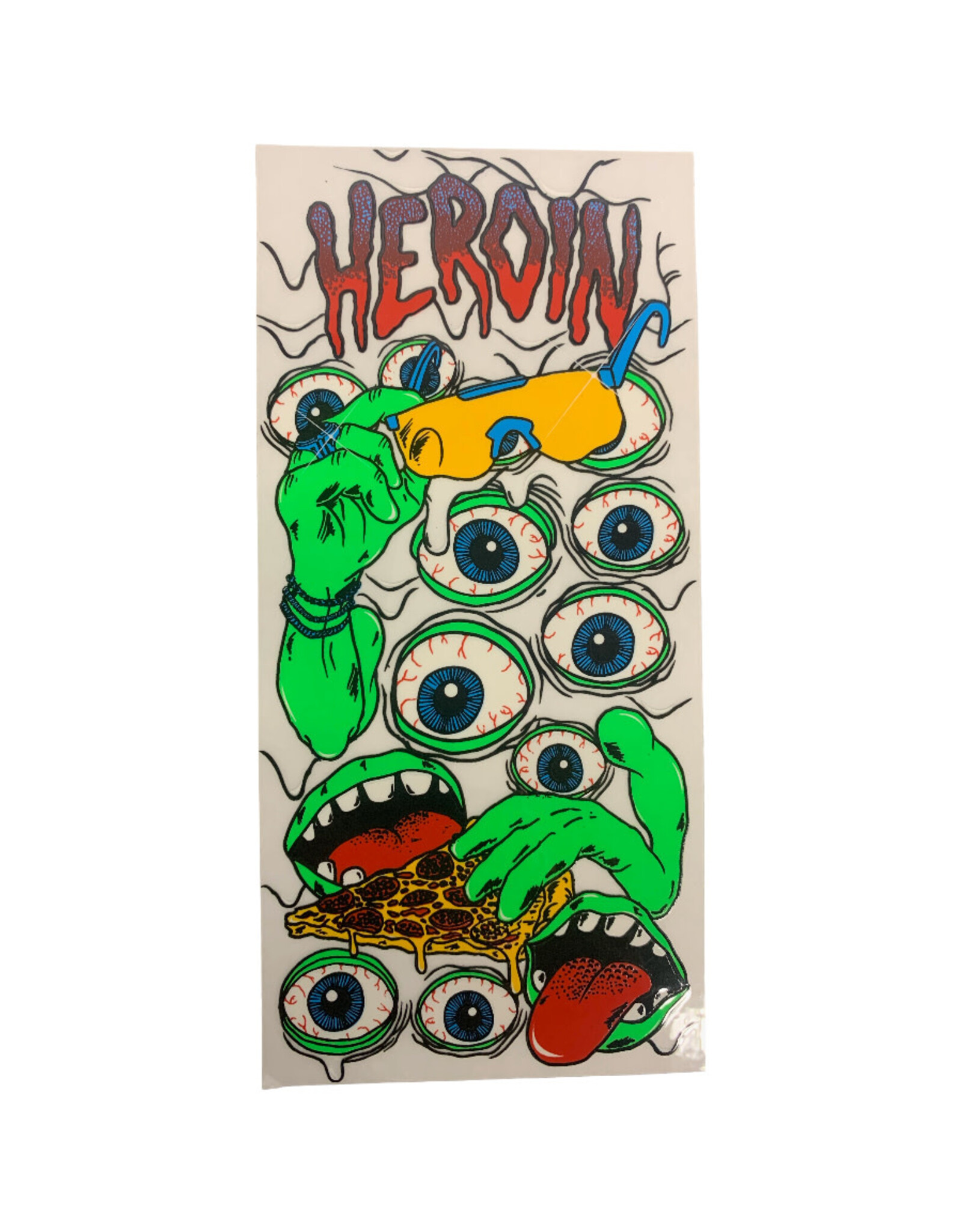 Heroin Heroin Sticker Mutate Or Die Pizza