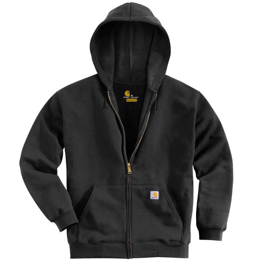 Carhartt Hood Marquette Midweight Full Zip (Black) - Stix SGV